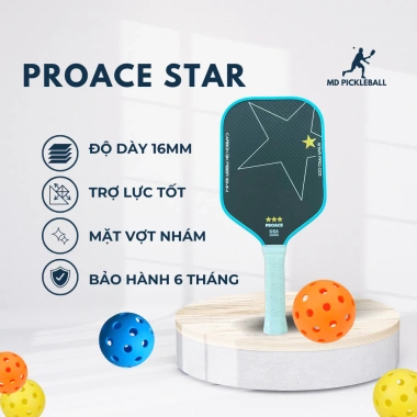Vợt Pickleball Vigoball MD sợi carbon 16mm - Bền, chịu lực tốt, giá ưu đãi 260.000₫