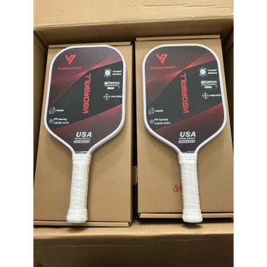 Vợt Pickleball Vigorball Professional 16mm dày 230g, carbon nhám bám bóng, tặng cán chặn mồ hôi 2 Vợt Pickleball Vigorball Professional 16mm dày 230g, carbon nhám bám bóng, tặng cán chặn mồ hôi 2