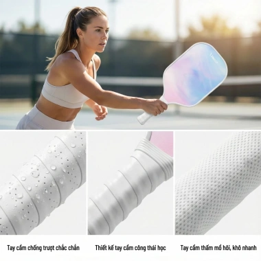 Vợt Pickleball Viwozz 16mm T700 Carbon – Thiết kế thời trang, tăng sức mạnh tấn công, giá 399k