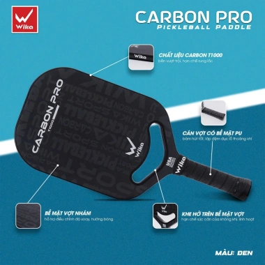 Vợt Pickleball Wika Carbon Pro Trọng Lượng Nhẹ Độ Bền Vượt Trội Giá 500.000 VND 3