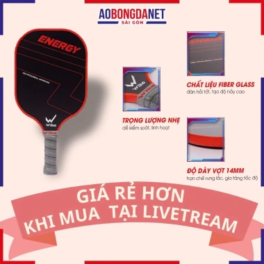 Vợt Pickleball Wika Energy chính hãng - Carbon Fiber Glass cao cấp, giá 250.000đ