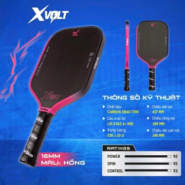 Vợt Pickleball Wika X-Volt Carbon Trọng Lượng Nhẹ, Độ Bền Cao - Giá 2.000.000₫