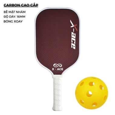 Vợt Pickleball X-Ace Đỏ Đô Carbon 16mm Chuẩn Quốc Tế Dùng Trong Nhà Ngoài Trời Tặng 1 Bóng Giảm Giá 22% 300.000₫ 2 Vợt Pickleball X-Ace Đỏ Đô Carbon 16mm Chuẩn Quốc Tế Dùng Trong Nhà Ngoài Trời Tặng 1 Bóng Giảm Giá 22% 300.000₫ 2