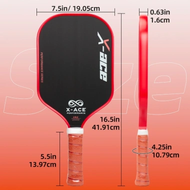 Vợt Pickleball X-Ace PERFORMANCE 16mm Cacbon – Tay Cầm Chống Trượt, Dành Cho Người Mới, Giá Ưu Đãi 799.000₫