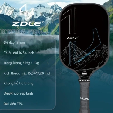 Vợt Pickleball ZDLE HYPLIS-PRO 3.0 Carbon T700 - Hỏa Tốc HCM giá 499k Nobox 7