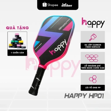 Vợt Pickleball Zocker HP01 Carbon 3 lớp chính hãng – Siêu nhẹ, kiểm soát cao, giảm giá 8