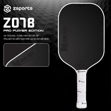 Vợt Pickleball ZSPORTS Z07 Gen3 Core Carbon T700 siêu nhám, kèm bao đựng - Giá 1,3 triệu