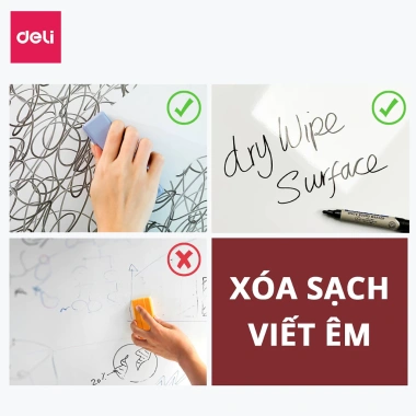 Voucher 50k Bảng Từ Trắng Deli Mica Nam Châm, Khay Đựng, Giá 100k cho Học Sinh Văn Phòng