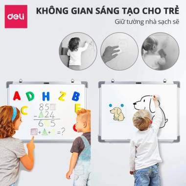 Voucher 50k Bảng Từ Trắng Deli Mica Nam Châm, Khay Đựng, Giá 100k cho Học Sinh Văn Phòng