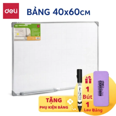 Voucher 50k Bảng Từ Trắng Deli Mica Nam Châm, Khay Đựng, Giá 100k cho Học Sinh Văn Phòng