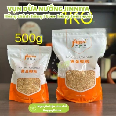 Vụn dừa nướng Đài Loan Jinniya topping trà sữa giòn ngon, ngày mới, gói 200g/500g/1kg, chỉ 55.000 VND 2