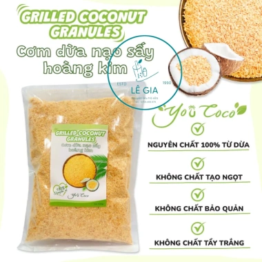 Vụn Dừa Nướng Hoàng Kim YouCoco 500gr - Giảm 21% chỉ 95.000đ, thơm giòn, giàu dinh dưỡng
