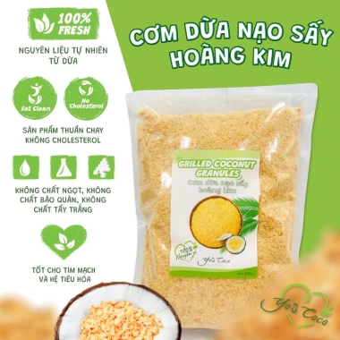 Vụn Dừa Nướng Hoàng Kim YouCoco 500gr - Giảm 21% chỉ 95.000đ, thơm giòn, giàu dinh dưỡng