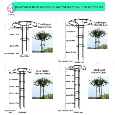Vườn Trellis Dù Tháp Cây Hỗ Trợ DIY cho Cây Leo, Chậu Hoa - 375.980₫