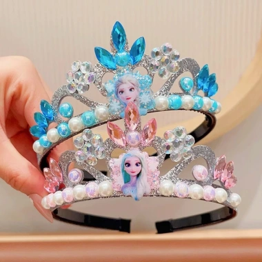 Vương miện băng giá kim cương ngọc trai - Phụ kiện biểu diễn cho bé gái, chỉ 39.600₫