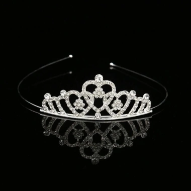 Vương miện công chúa HYCEO - Tiara kim cương giả, pha lê, trang sức tóc dự tiệc, giá ưu đãi 45.360 đ 3