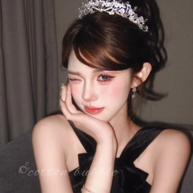 Vương Miện Công Chúa Pha Lê - Mũ Đội Đầu Sinh Nhật Mười Tám Tuổi Dành cho Nữ Bầu, Cô Dâu, Quà Tặng