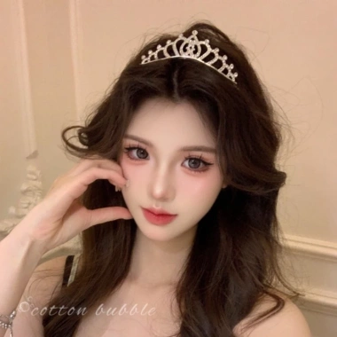 Vương Miện Công Chúa Pha Lê - Mũ Đội Đầu Sinh Nhật Mười Tám Tuổi Dành cho Nữ Bầu, Cô Dâu, Quà Tặng