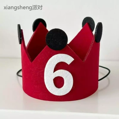 Vương Miện Đỏ Sinh Nhật Mũ Nỉ Trẻ Em 1 Tuổi - Phong Cách Độc Đáo Cho Bé Trai và Bé Gái 9
