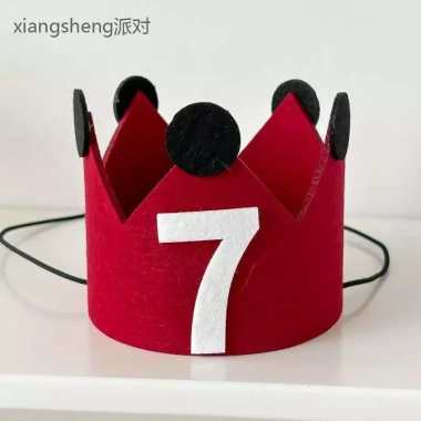 Vương Miện Đỏ Sinh Nhật Mũ Nỉ Trẻ Em 1 Tuổi - Phong Cách Độc Đáo Cho Bé Trai và Bé Gái 10