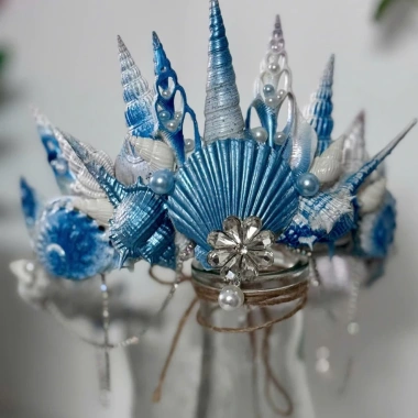 Vương miện vỏ sò tự nhiên handmade - Vương miện cô dâu, chụp hình, giảm giá 229k 2 Vương miện vỏ sò tự nhiên handmade - Vương miện cô dâu, chụp hình, giảm giá 229k 2