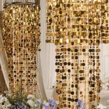 WANGMCAI 10 Dây Hạt Sequin Rem Flash 1m Kim Sa Lấp Lánh Đồ DIY Treo Rèm Giấy Trang Trí Sân Khấu Bạc