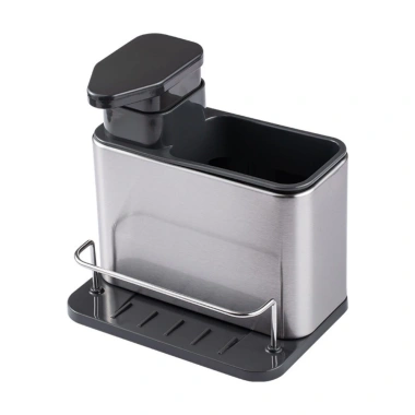 WAPKTY Giá đựng bộ đồ ăn, hộp giặt 3 trong 1 – Giá đỡ xốp thép không gỉ, tiết kiệm không gian bếp
