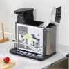 WAPKTY Giá đựng bộ đồ ăn, hộp giặt 3 trong 1 – Giá đỡ xốp thép không gỉ, tiết kiệm không gian bếp 5