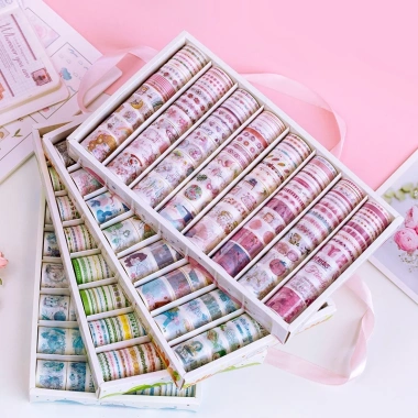 Washi Tape 100-120 cuộn nhiều chủ đề - Băng dính Bullet Journal giảm còn 30.000₫