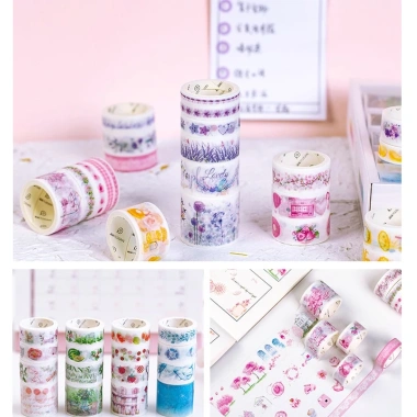Washi Tape 100-120 cuộn nhiều chủ đề - Băng dính Bullet Journal giảm còn 30.000₫