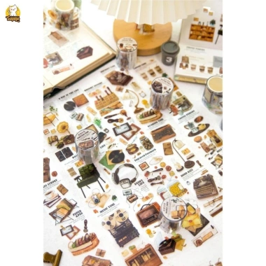 Washi Tape trong suốt Hoài Niệm cổ điển - 1 cuộn dán Journal, giảm 29.500 VND