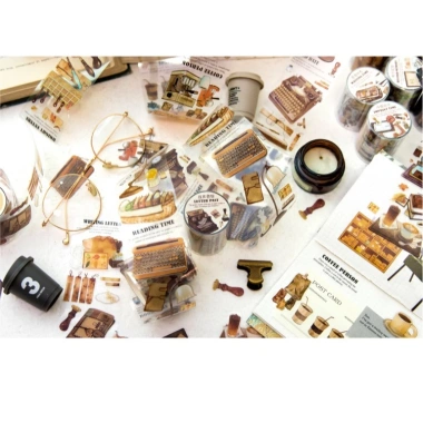 Washi Tape trong suốt Hoài Niệm cổ điển - 1 cuộn dán Journal, giảm 29.500 VND