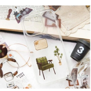 Washi Tape trong suốt Hoài Niệm cổ điển - 1 cuộn dán Journal, giảm 29.500 VND