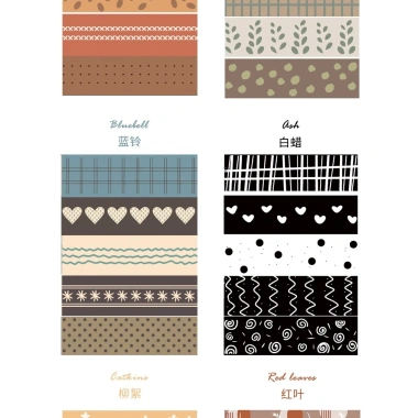 Washi Tape Vintage Thiên Nhiên 1cm x 2m - Băng Keo Trang Trí Sổ Tay, Bullet Journal, Giá Ưu Đãi 25.100 VND 5