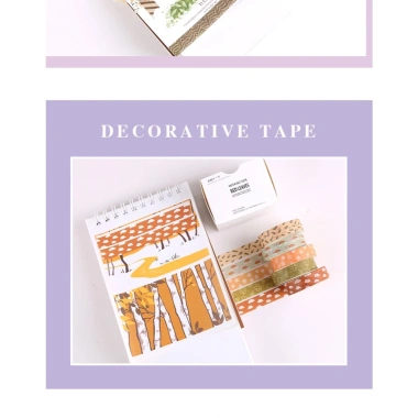 Washi Tape Vintage Thiên Nhiên 1cm x 2m - Băng Keo Trang Trí Sổ Tay, Bullet Journal, Giá Ưu Đãi 25.100 VND 8