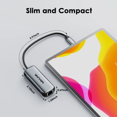 WAVLINK USB-C sang Ethernet 5.000Mbps RJ45 Gigabit – Không cần driver, Plug-and-Play 8