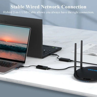 WAVLINK USB-C/A sang Ethernet 2.5Gb Nhỏ Gọn, 2-trong-1, Windows, Mac, iPadOS - 354.060 VND 3 WAVLINK USB-C/A sang Ethernet 2.5Gb Nhỏ Gọn, 2-trong-1, Windows, Mac, iPadOS - 354.060 VND 3
