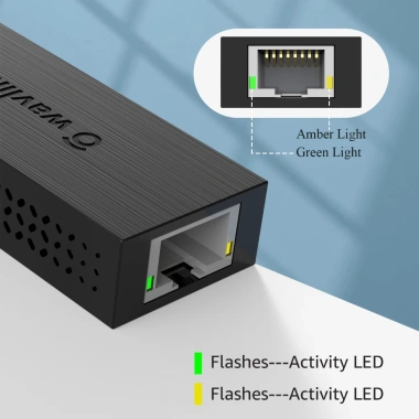 WAVLINK USB-C/A sang Ethernet 2.5Gb Nhỏ Gọn, 2-trong-1, Windows, Mac, iPadOS - 354.060 VND