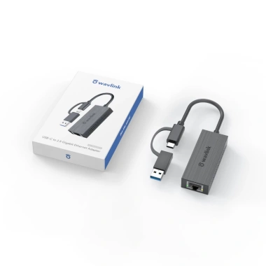 WAVLINK USB-C/A sang Ethernet 2.5Gb Nhỏ Gọn, 2-trong-1, Windows, Mac, iPadOS - 354.060 VND