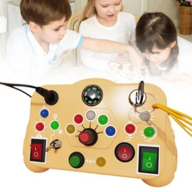 WAY2TOP Đồ chơi cảm giác bảng bận rộn Montessori, công tắc LED, bảng tương tác giáo dục mầm non 8 WAY2TOP Đồ chơi cảm giác bảng bận rộn Montessori, công tắc LED, bảng tương tác giáo dục mầm non 8