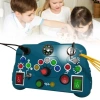 WAY2TOP Đồ chơi cảm giác bảng bận rộn Montessori, công tắc LED, bảng tương tác giáo dục mầm non 9