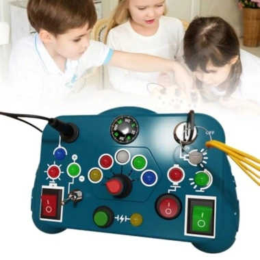 WAY2TOP Đồ chơi cảm giác bảng bận rộn Montessori, công tắc LED, bảng tương tác giáo dục mầm non 9 WAY2TOP Đồ chơi cảm giác bảng bận rộn Montessori, công tắc LED, bảng tương tác giáo dục mầm non 9