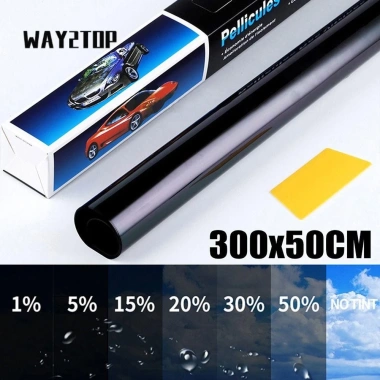 WAY2TOP Phim Tint Cửa Sổ 50x3m - Chống Nắng UV, Lá Xe Ô Tô, Đen Bền, Không Trầy Xước WAY2TOP Phim Tint Cửa Sổ 50x3m - Chống Nắng UV, Lá Xe Ô Tô, Đen Bền, Không Trầy Xước