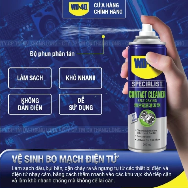 WD-40 Contact Cleaner 360ml - Vệ sinh bo mạch điện tử, làm sạch điện, không dư lượng