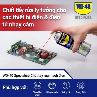 WD-40 Contact Cleaner 360ml - Vệ sinh bo mạch điện tử, làm sạch điện, không dư lượng