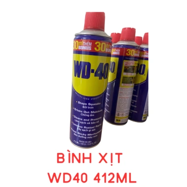 WD40 412ml - Chai xịt dầu bôi trơn chống rỉ, làm sạch, chống ẩm, giá 57.000đ WD40 412ml - Chai xịt dầu bôi trơn chống rỉ, làm sạch, chống ẩm, giá 57.000đ