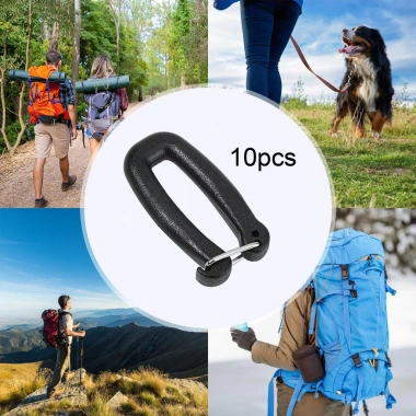 Webbing Dây Móc Carabiner 10 chiếc - Dây kẹp đa năng cho đi bộ, sửa chìa khóa, vali