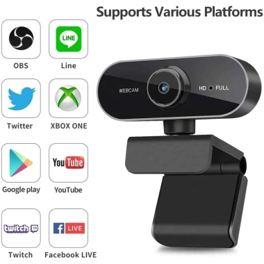Webcam 1.080P Full HD USB có micro, video chất lượng cao cho PC và Laptop, giá ưu đãi 130.570 VND 2 Webcam 1.080P Full HD USB có micro, video chất lượng cao cho PC và Laptop, giá ưu đãi 130.570 VND 2
