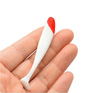WEETW Wobblers 10 chiếc - Mồi mềm swimbait cá đỏ đầu trắng, đuôi bay - 55.000đ