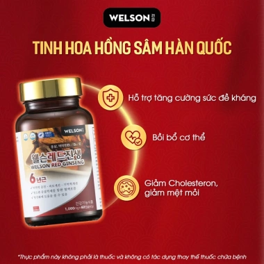 Welson Hồng Sâm Hàn Quốc Đông Trùng Hạ Thảo 60 viên - Tăng Cường Đề Kháng, 945k 3
